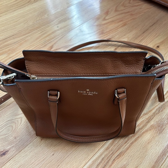 Kate Spade, Brown Pebble Leather Tote - Picture 1 of 3